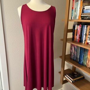 Stretch Silk Jersey Scoop Neck Tank Dress